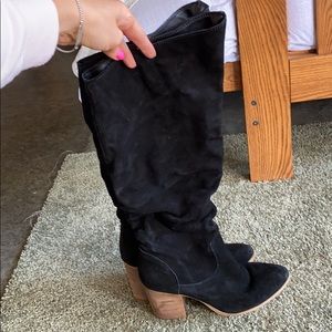 Knee high slouch boot